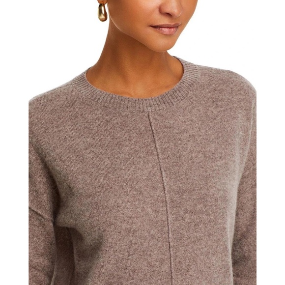 C by Bloomingdale's High/Low Cashmere Crewneck Sweater - Picture 5 of 9